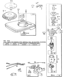 Fueltank,controls,electstart Diagram and Parts List for 111707-3052-XX  Briggs and Stratton Engine